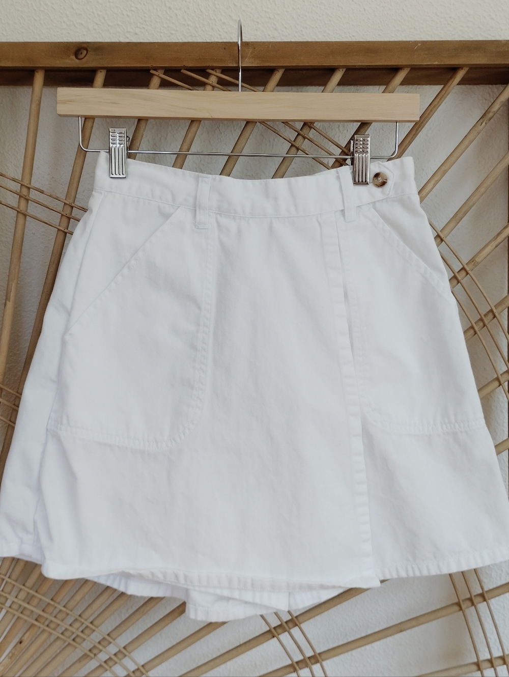 Vintage White Stag Denim Skort / Size 4